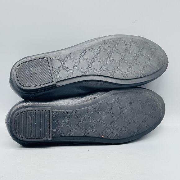 Vionic Shoes Women 6 Black Leather Caroll Slip On Ballet Flats Comfort Orthotic - Picture 10 of 13